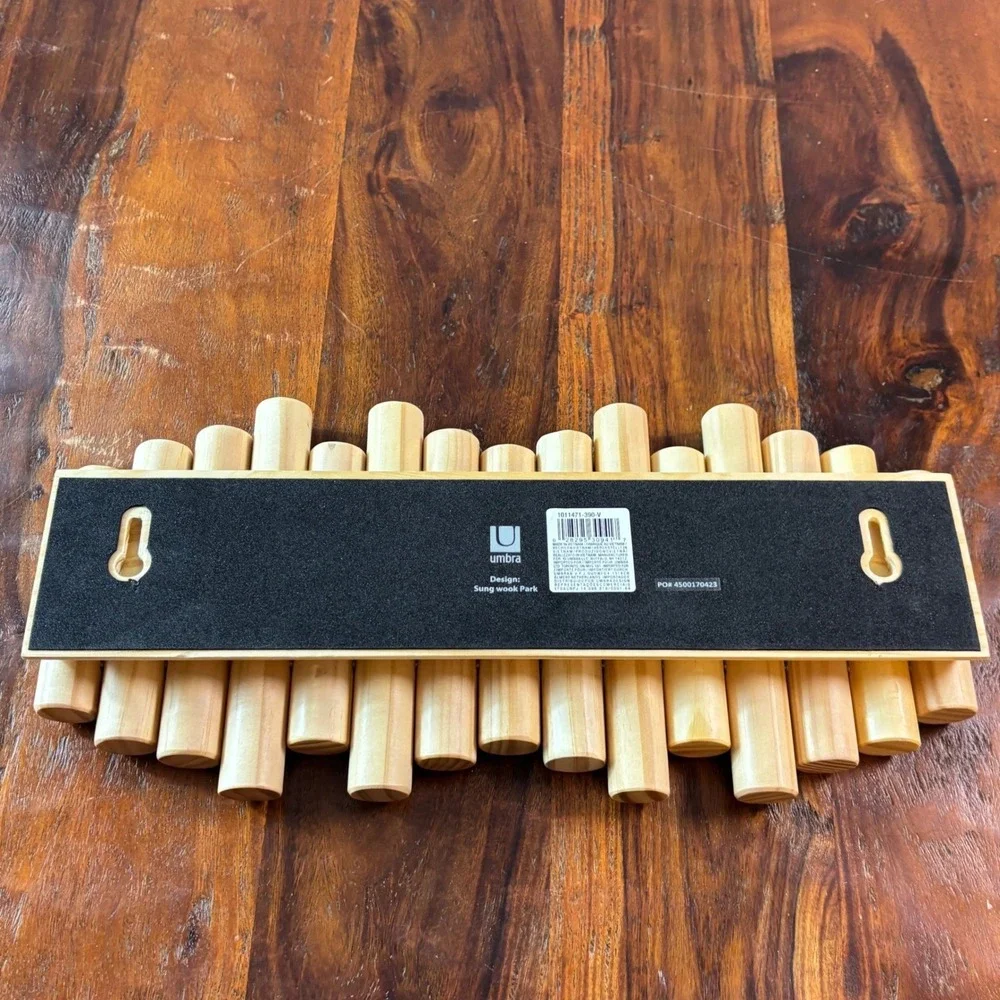 Umbra Picket Rail Wall Mounted Coat Rack Pine Wood 5 Hooks Sung wook Park